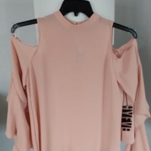 NWT Women's HYFVE sheer top, cold shoulder.